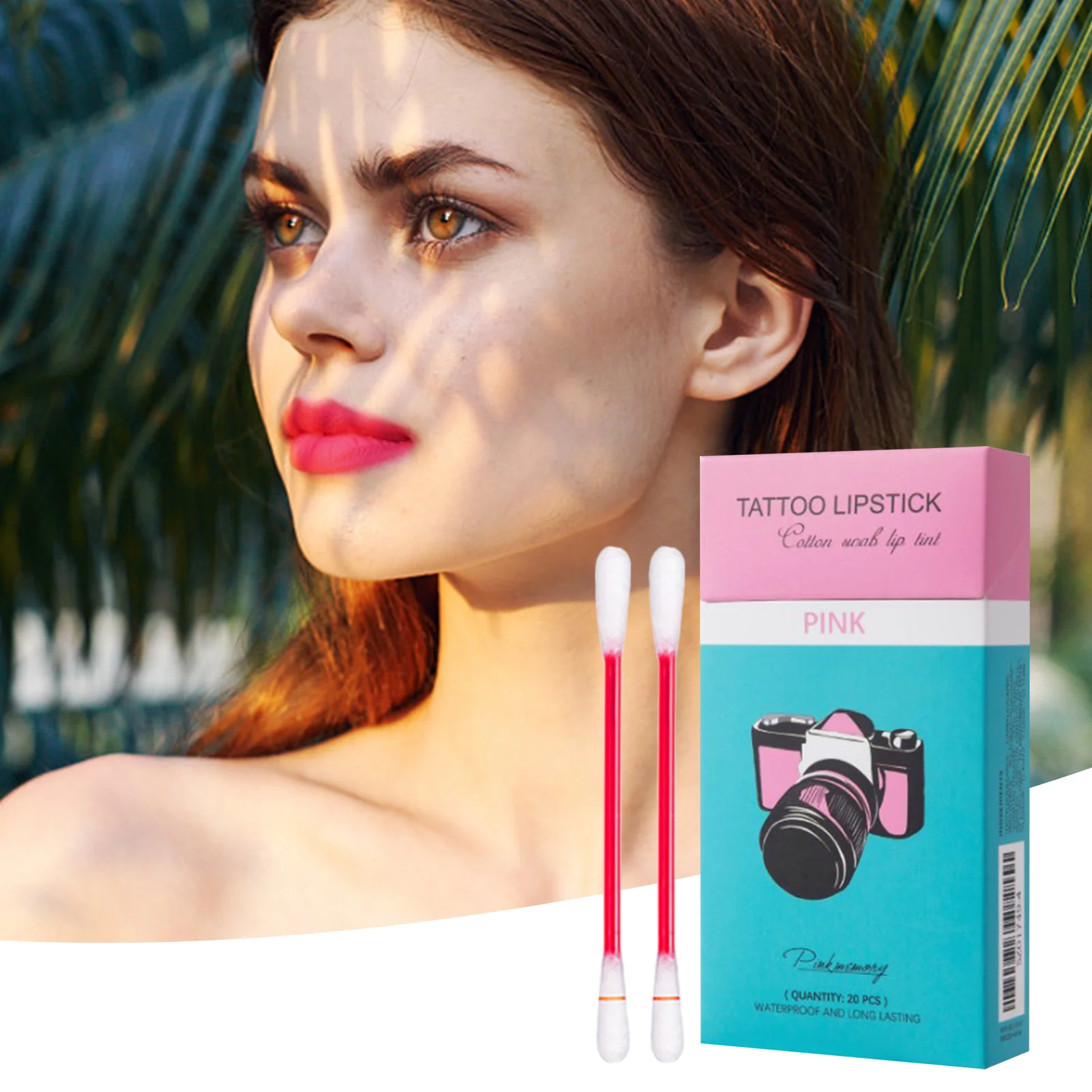 Lip Gloss Cotton Swab Waterproof Durable Lipstick Swab Lazy Lipstick Non-Stick Lipstick Pill Lipstick Multicolor Liquid Lip-Tint 5