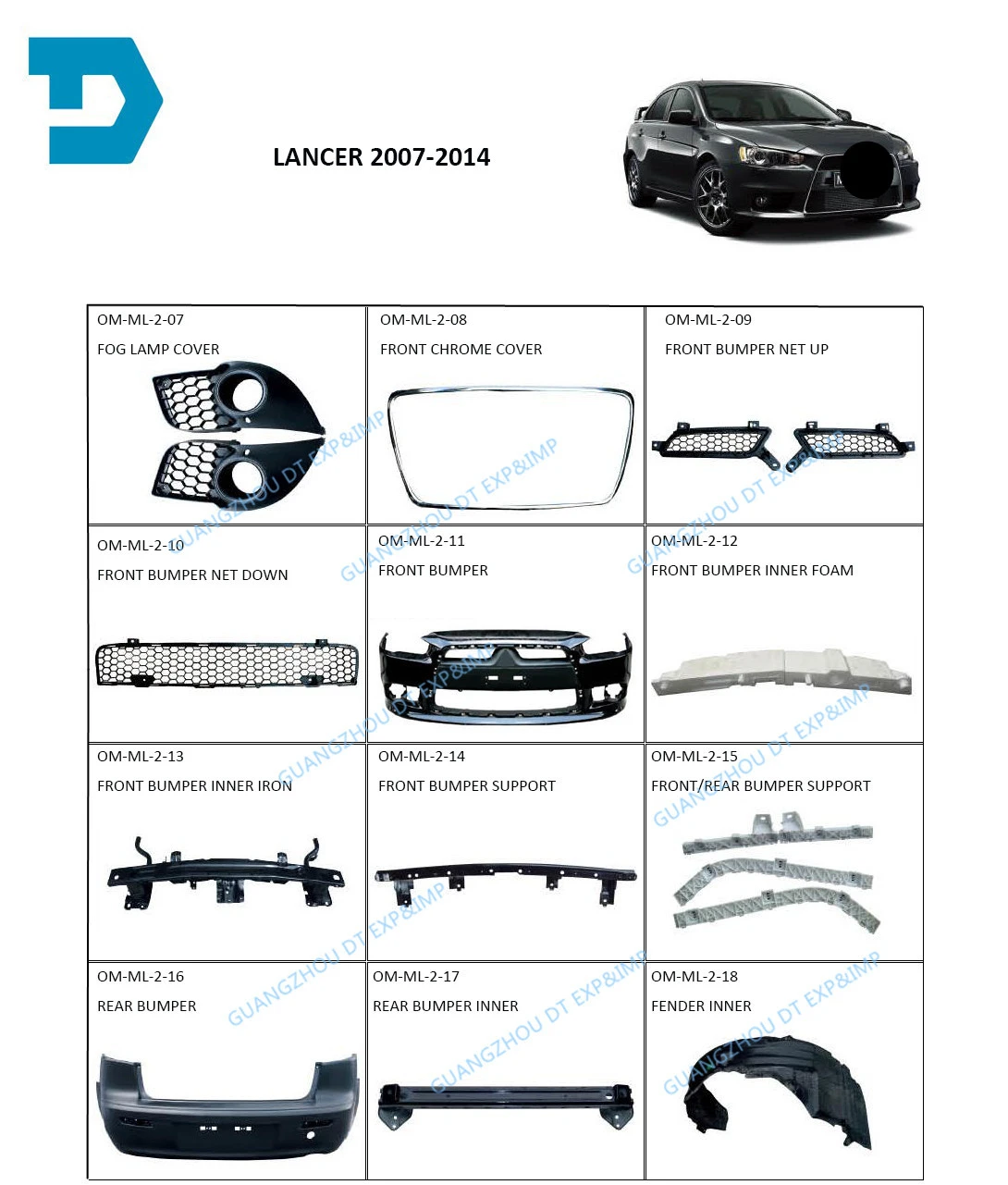 Fortis, LHD Carbono, Preto ou Marrom, Lancer