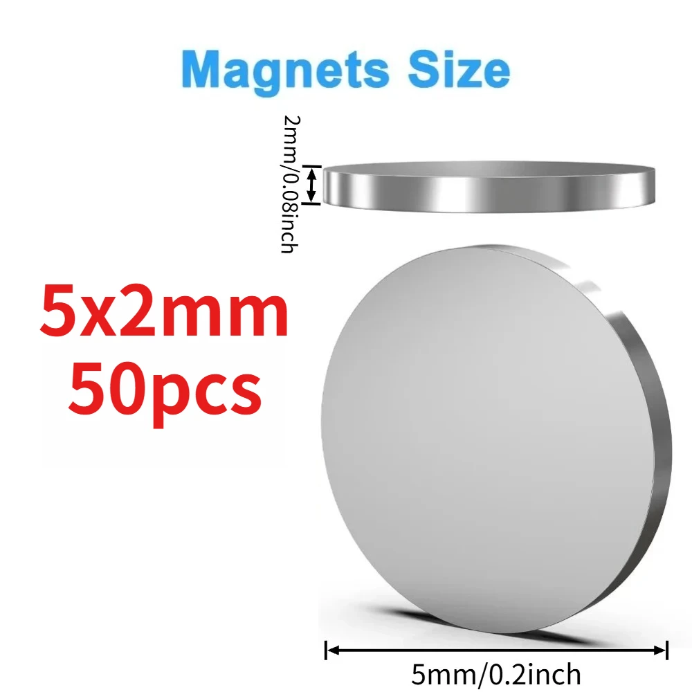 Compact Assorted-Size Round Disc Magnets for Handmade Projects and Home Use