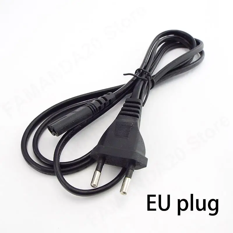 2-Prong Pin Lead Wire connecter EU US Power Supply Cable plug electrical line wire 1.4M 2ft AC Power adapter extension Cord M20