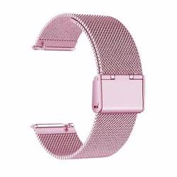 Elegant Milanese Loop Strap - Timeless Stainless Steel Mesh Bracelet for Smartwatches (22mm/20mm) (Pink)