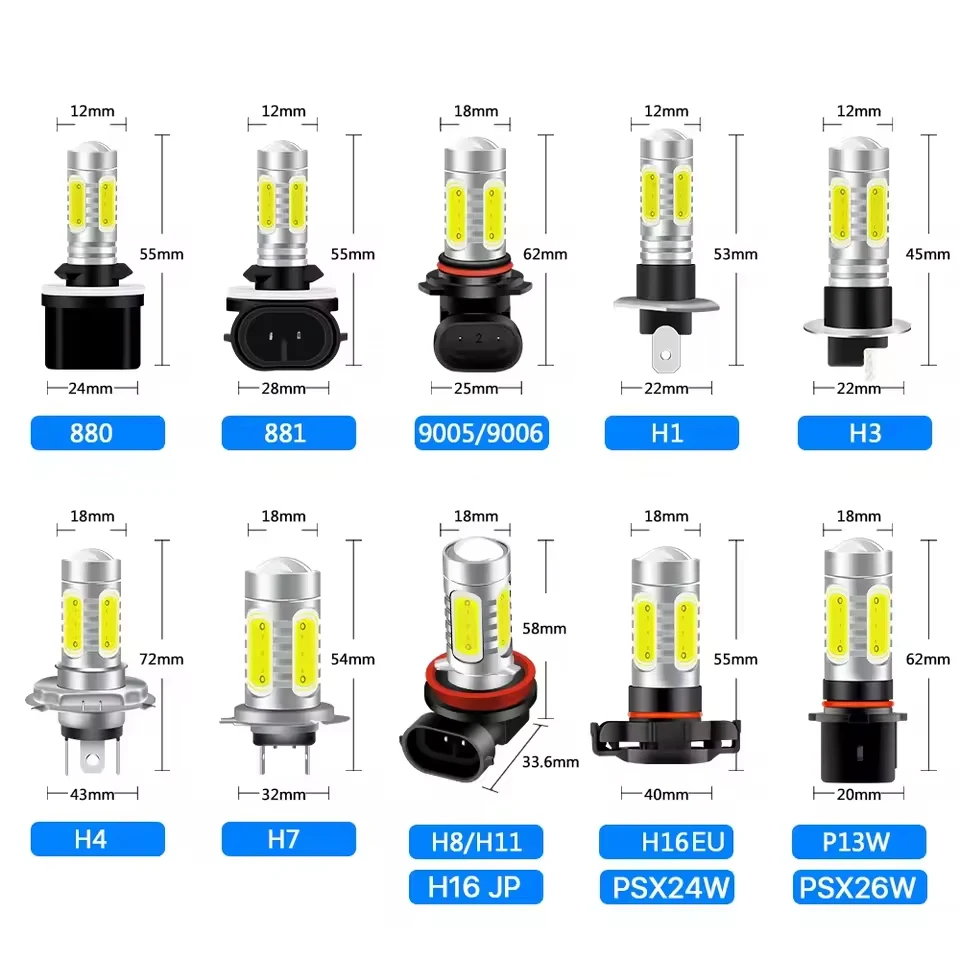 2PCS 1500LM 9005 9006 HB3 HB4 H8 H11 PSX24W P13W PS..