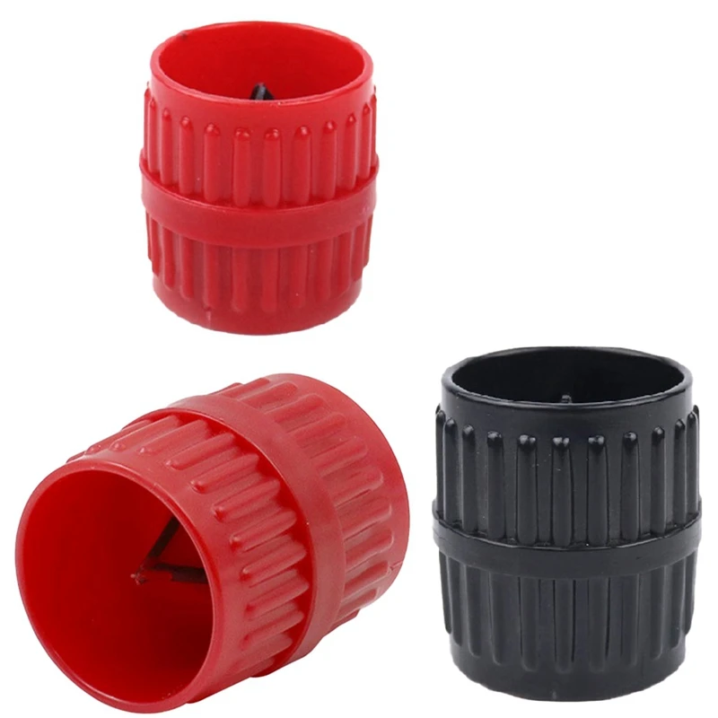 

3-Piece Set Inner And Outer Circle Trimmer Plastic Copper Pipe Chamfering Device Deburring Chamfering Trimming Black&Red