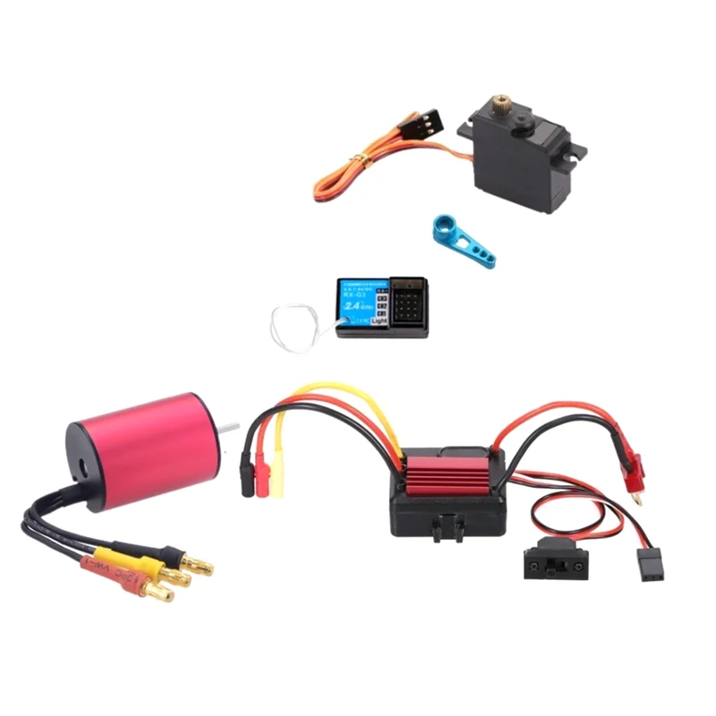 Télécommande 2.4G incluse dans le kit ESC Brushless 35A pour WLtoys A979, avec antenne et manettes