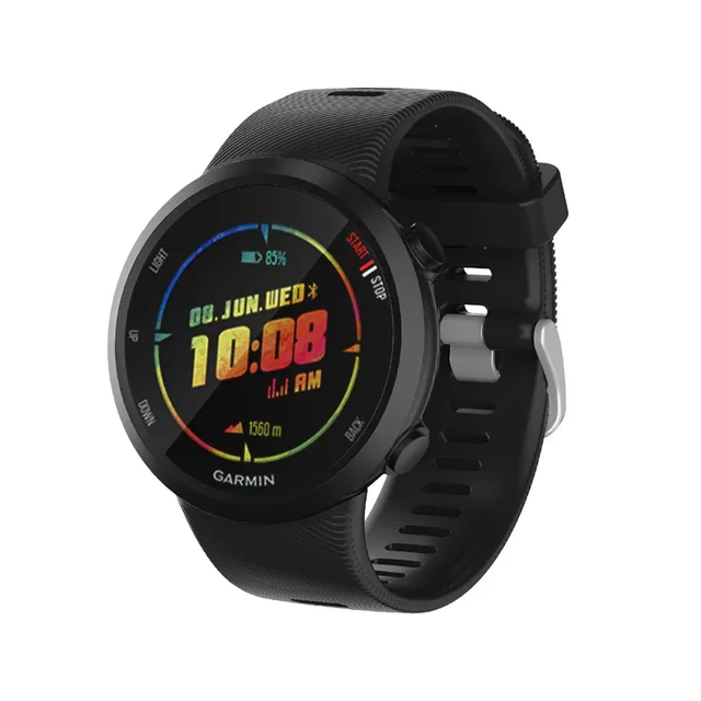 Cinturino Silicone Per Garmin Forerunner 45/45S/Swim 2 - Fibbia Acciaio Inox, Impermeabile, Comfortevole - Foto 4