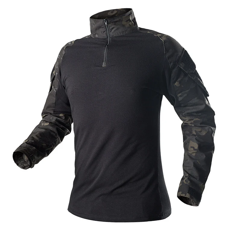 Uniforme táctico de camuflaje BDU para hombre, camisa de combate Multicam negra, pantalones, ropa Airsoft, entrenamiento de camuflaje, ropa de caza