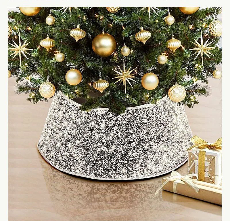 Christmas Tree Decor Surround Base Merry Christmas Decorations Xmas Trees Foot Decor Collar for  Navidad Tree Skirts Natal Noel