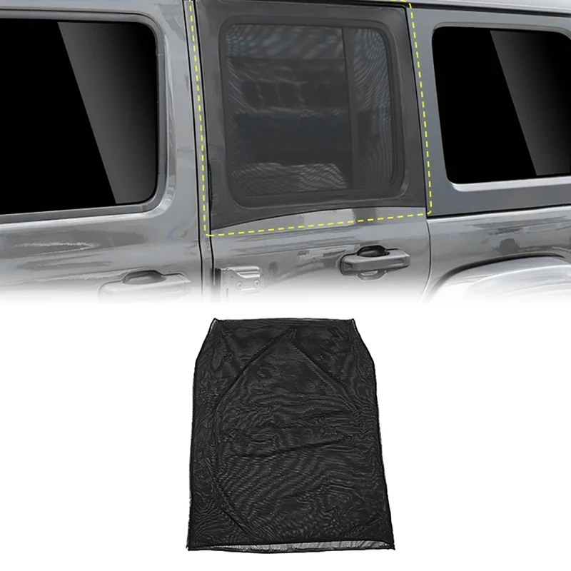 

Car Curtain Anti-UV Sun Block Visor Cover Window Sunshade Insect Net For Jeep Wrangler TJ JK JL1997-2021