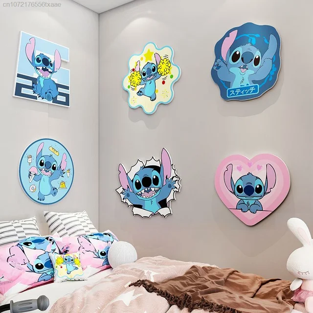 Disney Creative Cartoon Stitch Wall Stickers Mural Childen Gift Funny  Graffiti Decal Room Home Pasting Decoration Accessories - AliExpress