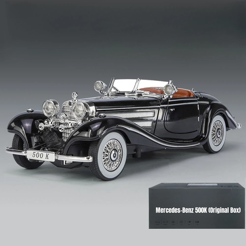 1/24 Mercedes-Benz 500K Classic Vintage Car Toy for Children