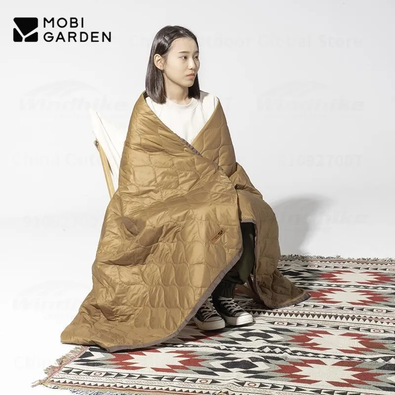 MOBI GARDEN Windproof Warm Blanket Camping Multifunctional Waterproof 20D Quilt Fluffy Soft Ultralight Portable Shawl Sheets