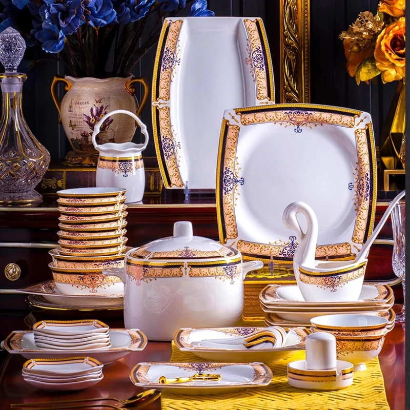 Dishware Sets Fine China Dinner Set HAOKAZLBR Dinnerware Sets