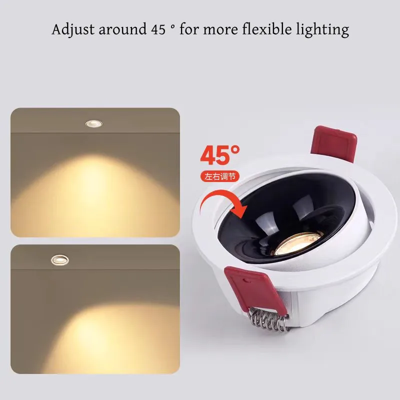 Zigbee3.0 Ultra-thin Embedded Dimmable LED Spotlights anti-glare adjustable 85V-265V TUYA Intelligent Indoor lighting led downlight recessed ceiling spotlight