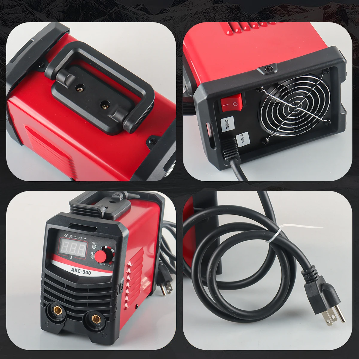 Stick Welder 300A, High Frequency 110v/220v Dual Voltage Stick/Arc Welder LED Digital Display Welding Machine 4