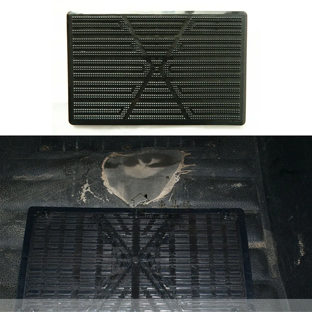 Auto Carpet Plate Floor Pad Heel Foot Mat Pedal Patch Covers Black PVC Water-proof Car Floor Mats 15x23CM Black Mats