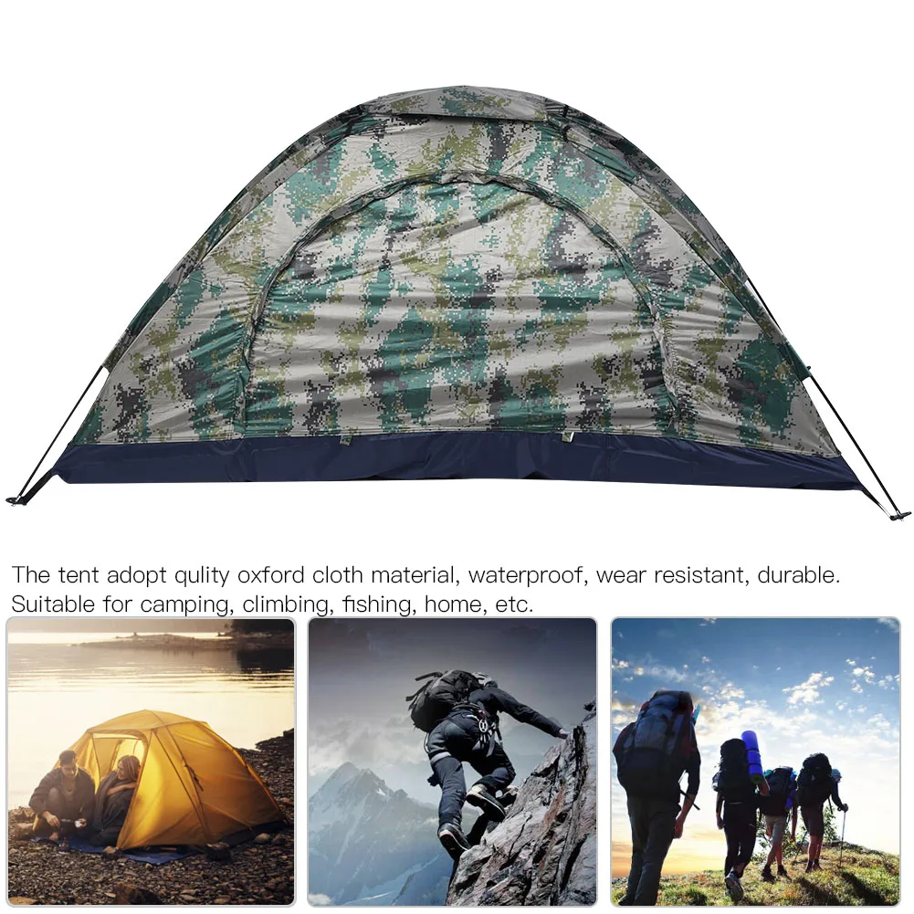 Camping Tent Fishing Tent Leisure Tent Outdoor Single Person Leisure Windproof Tent for Camping Fishing Climbing Camouflage 2