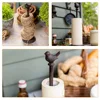 Cast Iron Bird Roll Holder Kitchen Towel Storage Standing Paper Rack Countertop Desktop 5