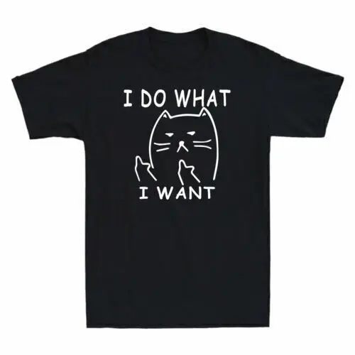 Мужская футболка с длинным или коротким рукавом I Do What want Cat Lover Xmas
