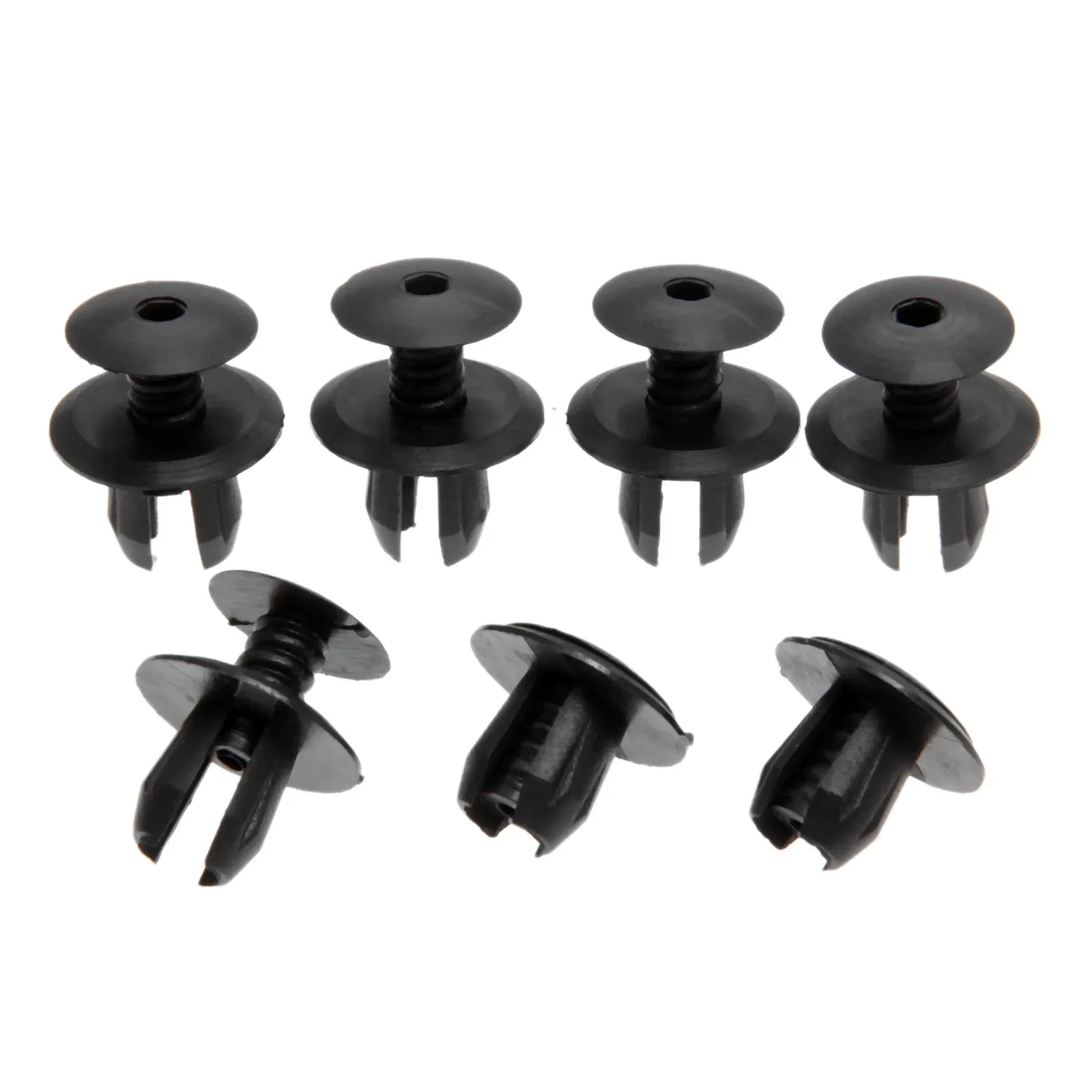 50 Pz Auto Fastener Trim Panel Lining Clips Car Black Plastic Rivetti Fit 9Mm Hole Per Vw T4 T5 Transporter Eurovan