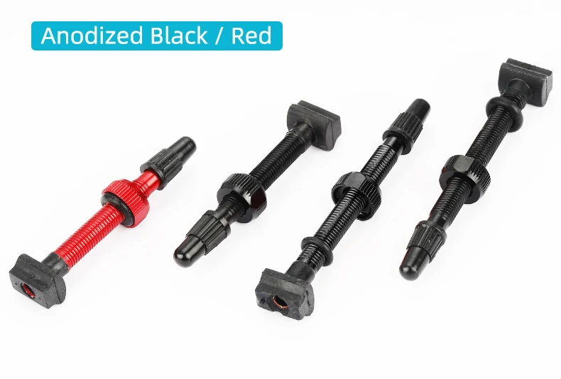 Deemount Presta Nippel Fahrrad Tubeless Felge F/V Ventile Eloxierter Aluminium Vorbau Messingkern Integrierte Rechteckbasis – Detail 4