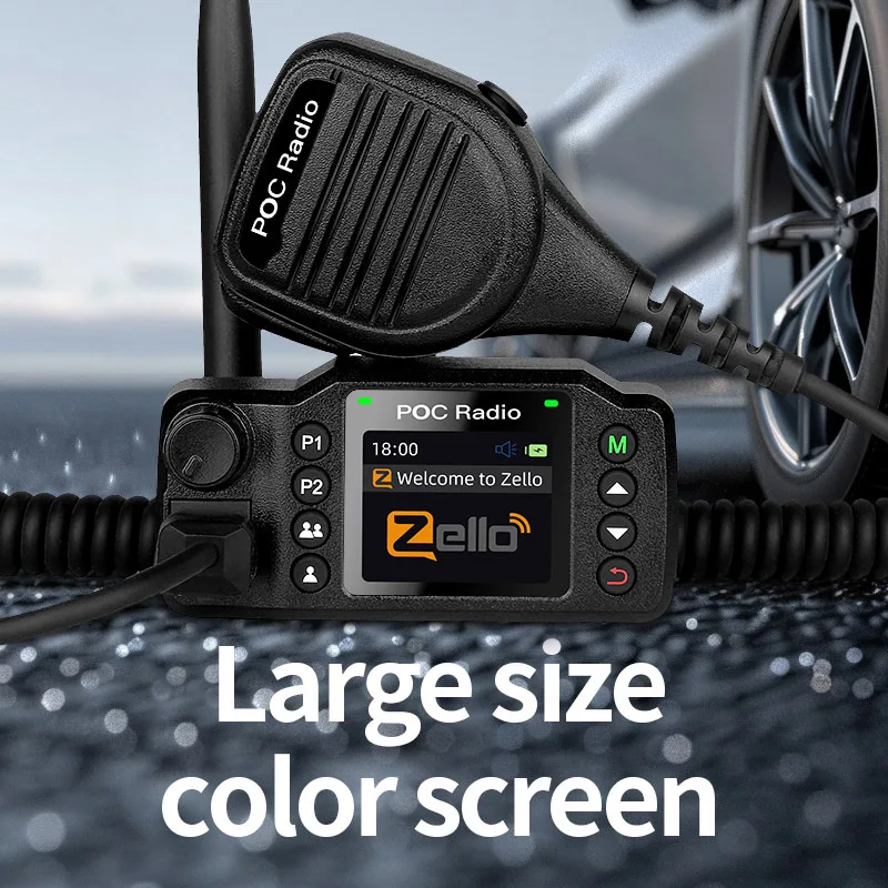 New Car Walkie Talkie Zello Mini Car Radio Android Bluetooth WIFI 4G Public Network Sim Card Long Range mobile Poc Radio TK-8900 4