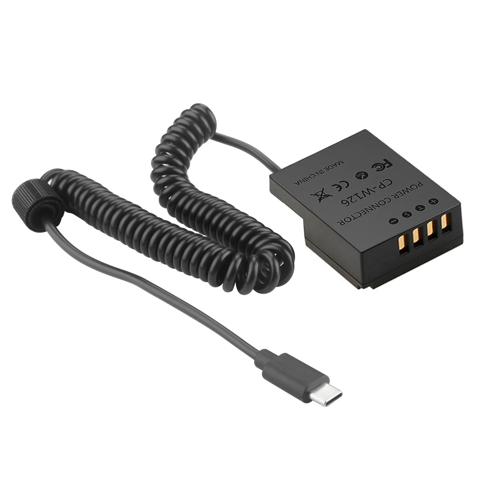 Adaptador de Batería Ficticia de Decodificación Completa para Fuji X-T1 X-T2 X-T3 X-T10 X-T20 X-T30 X-Pro1 X-Pro2 X-Pro3, Interfaz USB, Compatible con NP -W126