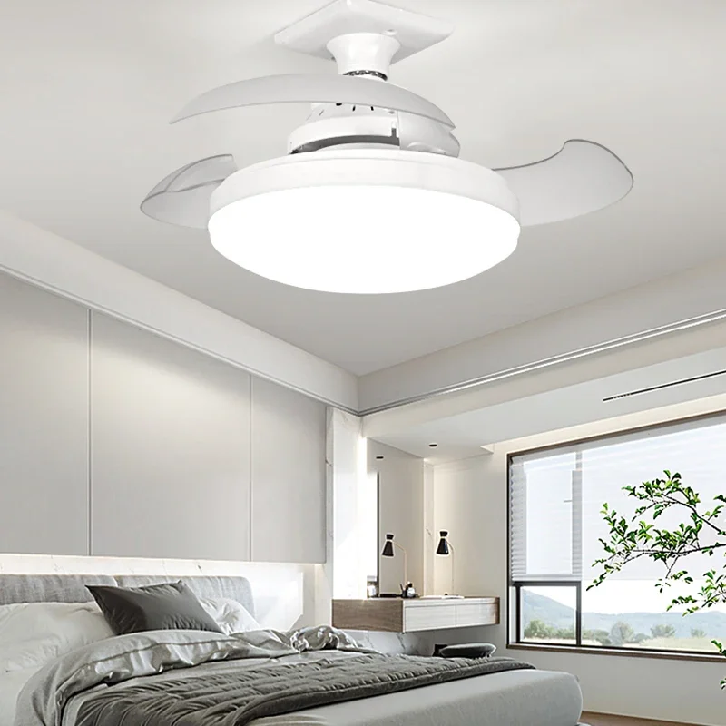 Smart LED Ceiling Fan Light Remote Control APP Adjustable Color Temperature Brightness Lamps Living Room Bedroom Indoor Lights