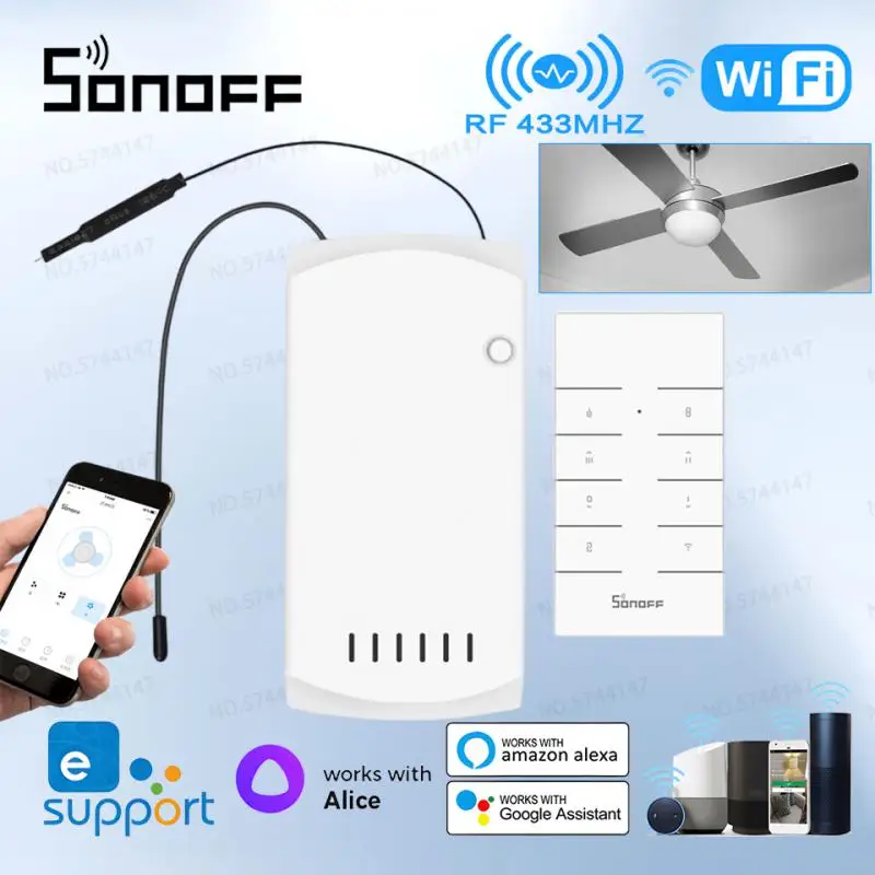 SONOFF-iFan04-L-H-Wifi-Smart-Fan-Switch-Celling-Fan-Light-Controller ...