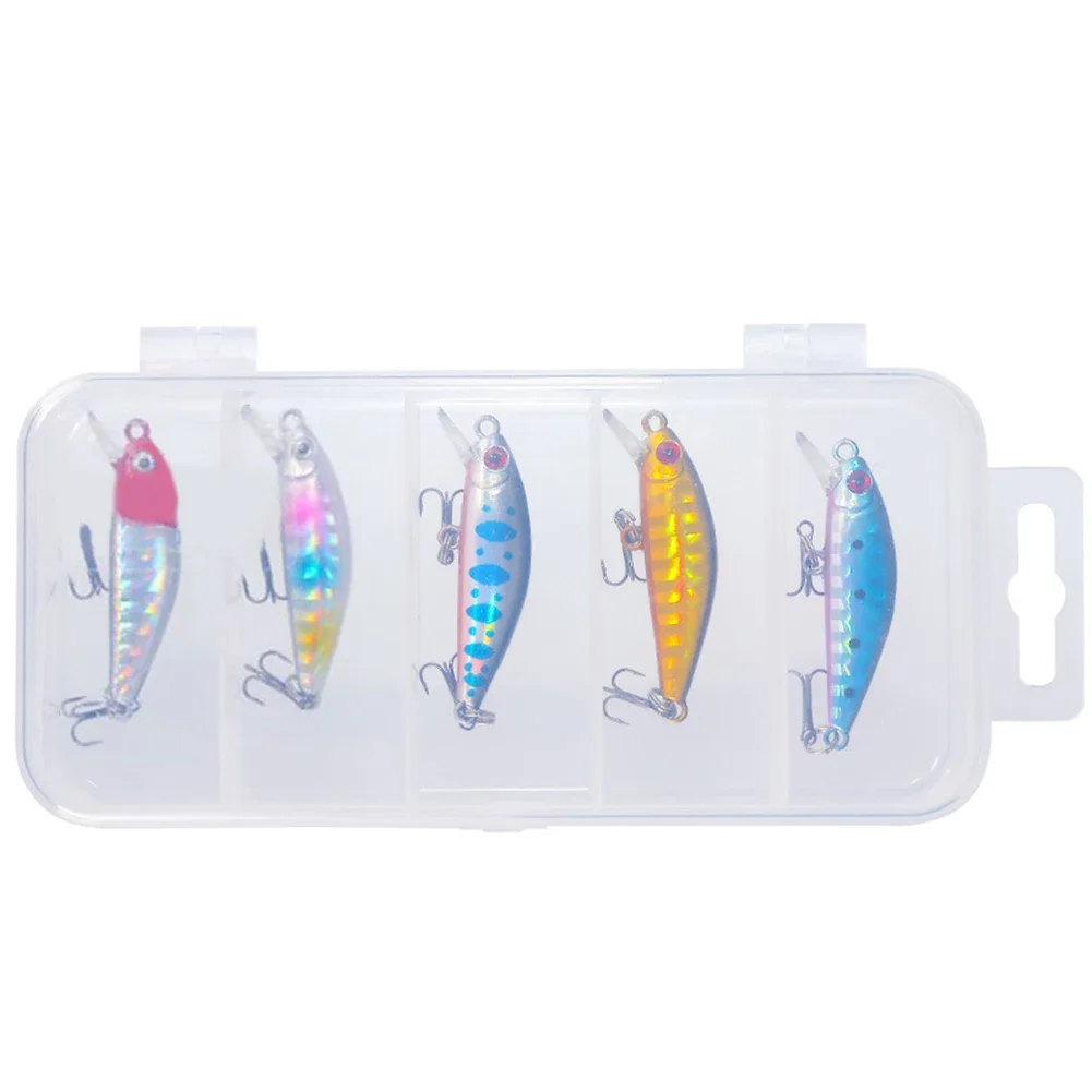

Resilient Bass Tackle 5pcs Sinking Minnow Wobblers With Enhanced Attraction Suitable For Freshwater And Sea Fishing