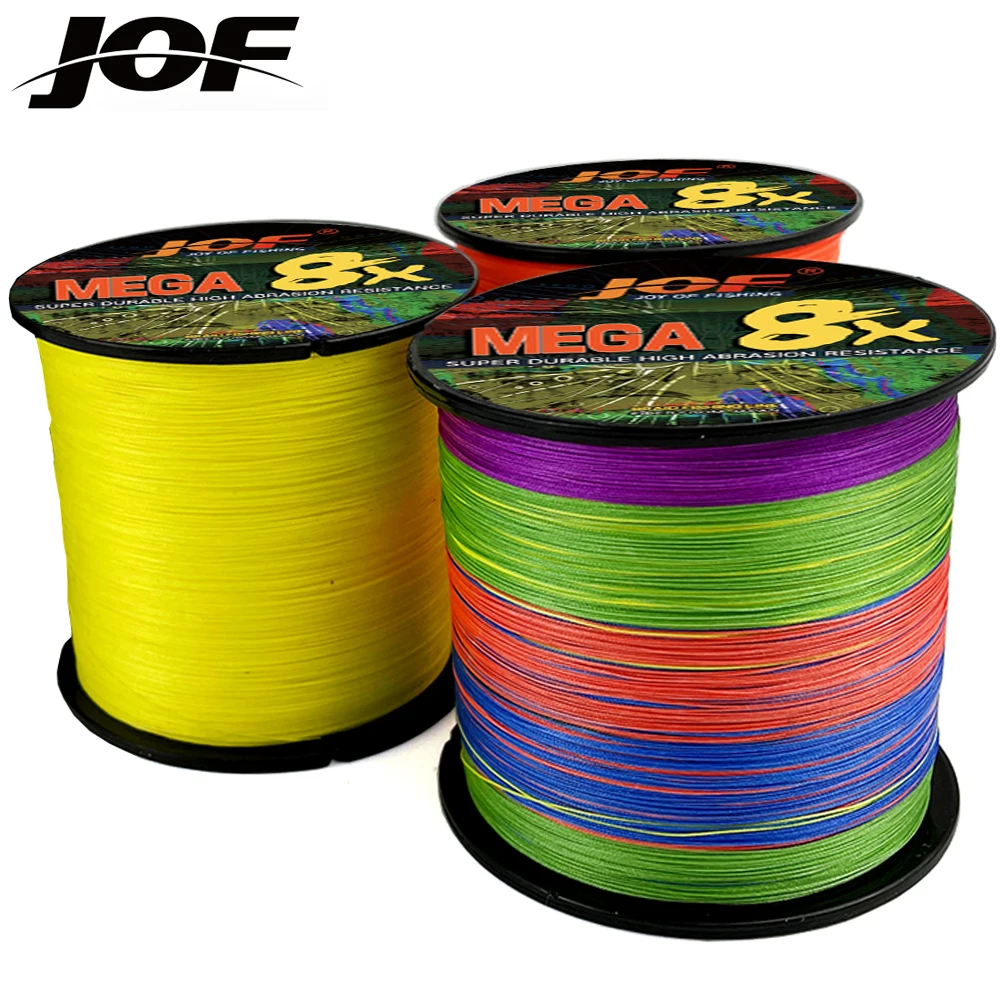 

JOF 18-78LB/8.2-35.8KG Fishing Line 500M Braided 8 Strands PE Wire Multifilament Strong Saltwater PE Pesca Abrasion Resistance
