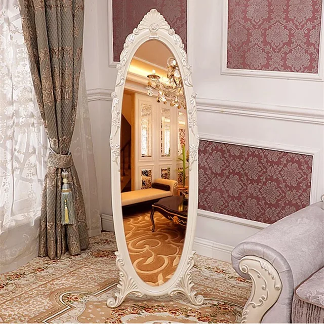 Discounted Full Body Makeup Mirror with elegant framed shape and Northern European style