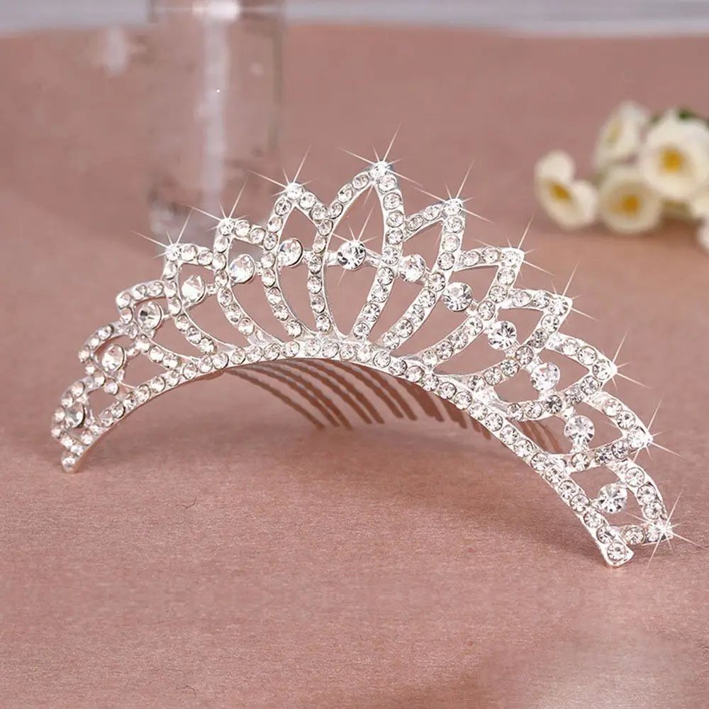 Chic Bridal Crown Hair Comb Headband Shiny Sweet Wedding  Jewelry Fashion Accessories Headwear Hair  Styling Accessories