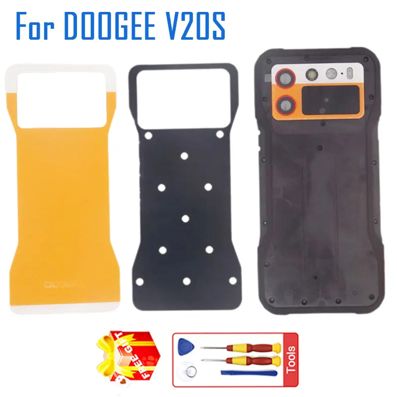 DOOGEE V20S 스마트폰 배터리 커버, 후면 커버 케이스, 유리 커버 플레이트, 접착제 포함, 신제품