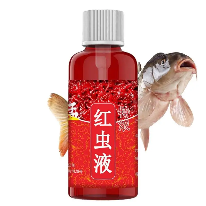 1pc 60ML Liquid Blood Worm Scent Fish Attractant Concentrated Red Worm Liquid Fish Bait Additive Catfish Fishing Accessories