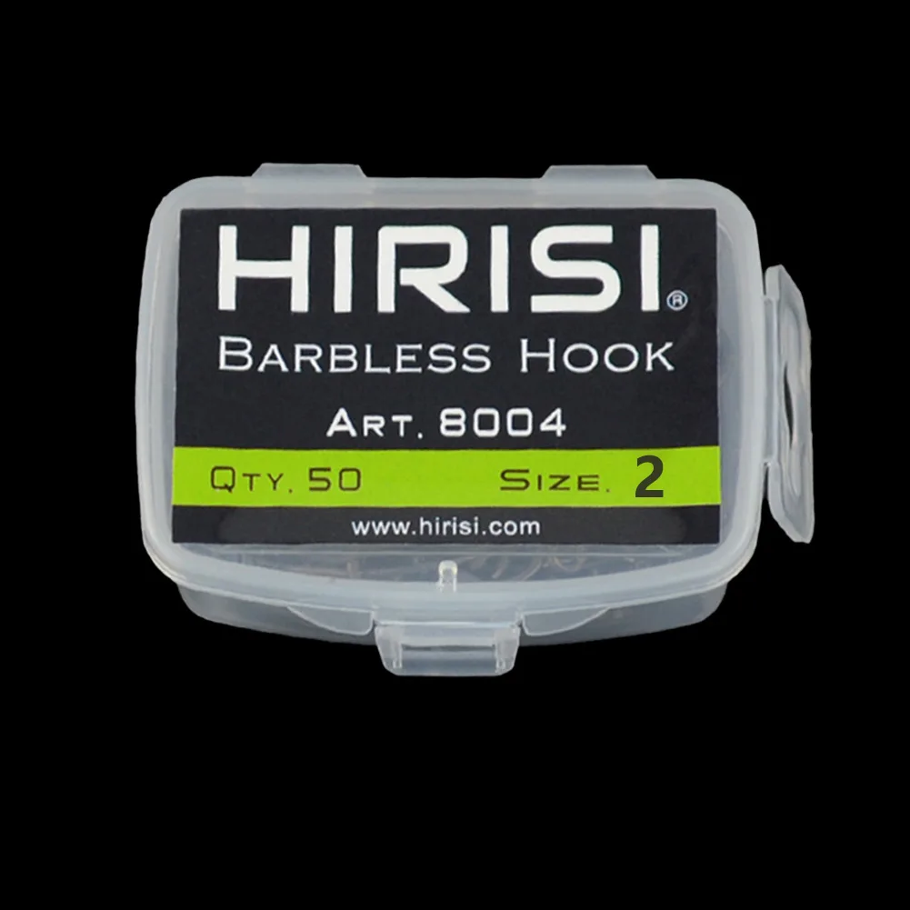 

50pcs Box of Barbless Carp Fishing Hooks with Long Shank and High Durability Ensuring Successful Fishing Trips