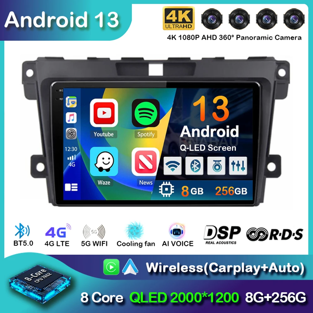 

Android 13 DSP For MAZDA CX-7 CX7 CX 7 2007 2008 2009 2010 2011-2014 Car Radio GPS Navigation Multimedia Video Player Head Unit