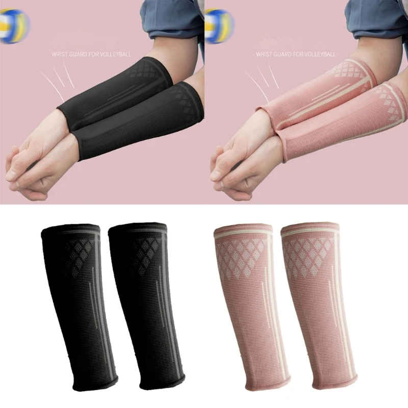 Acheter 1 paire de protège-bras de sport, manchons extensibles pour volley- ball, avec coussinet de Protection et trou pour le pouce, pour femmes et  hommes