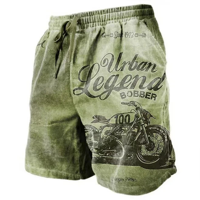 Shorts de sport pour hommes, shorts de plage, shorts en tissu éponge, taille élastique avec cordon de serrage, imprimés graphiques 3D, respirants, doux, pour le quotidien et les vacances