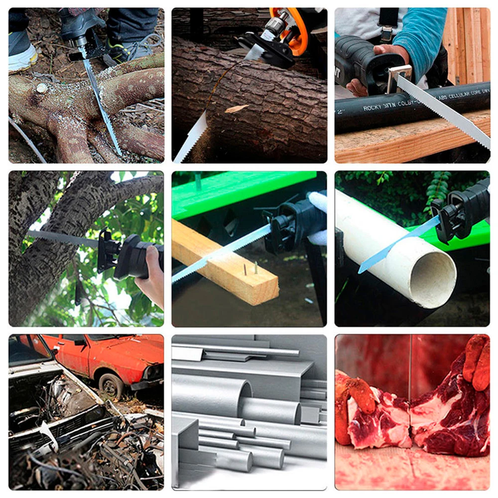 36pcs Reciprocating Saw Blades Pruning Saw Handsaw Multi Saw Blade For Cutting Wood Metal PVC Tube Power Tools Accessories 5