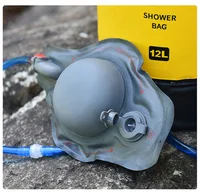 12L PVC Foot-pump Outdoor Shower Water Bag Portable Inflatable Shower Supplies for Camping Hiking Beach Traveling 2