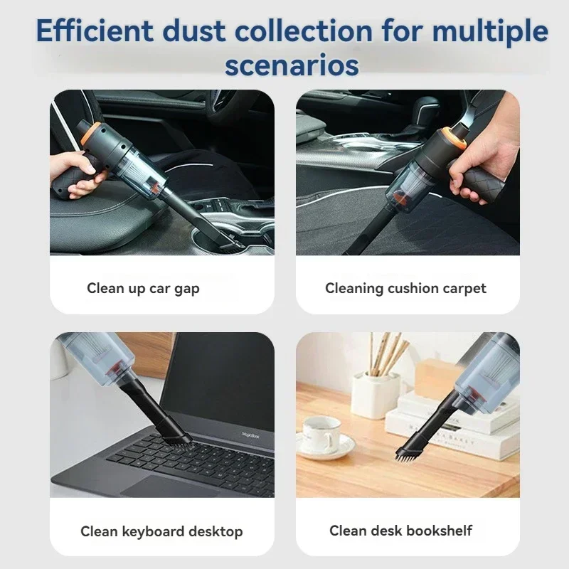 Mini Car Vacuum Cleaner Cordless Powerful Wireless Car Cleaner HandHeld Portable Vacuum Cleaner Cleaning Machine 4