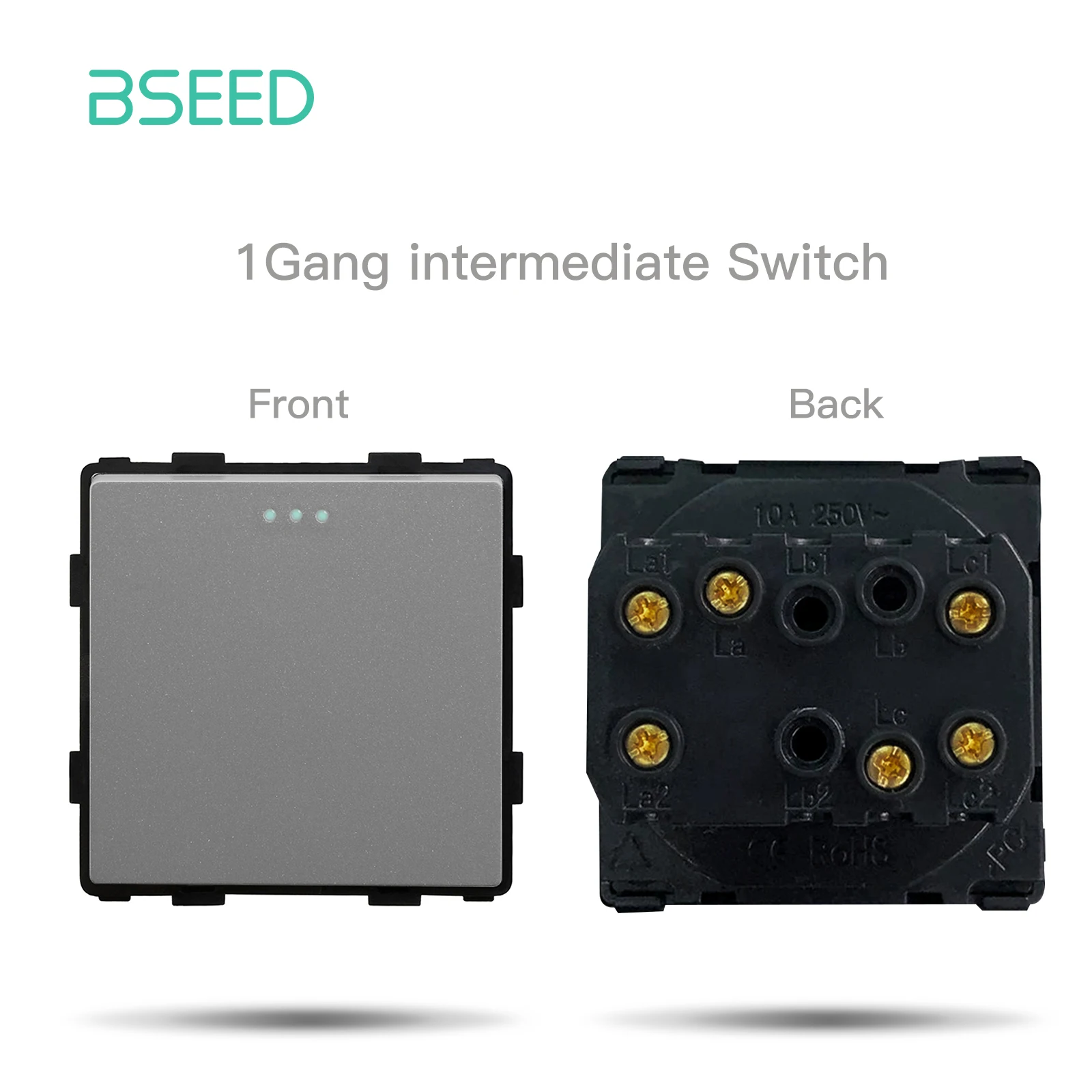 BSEED Customizable Glass Panel Socket with USB and Switch Functions