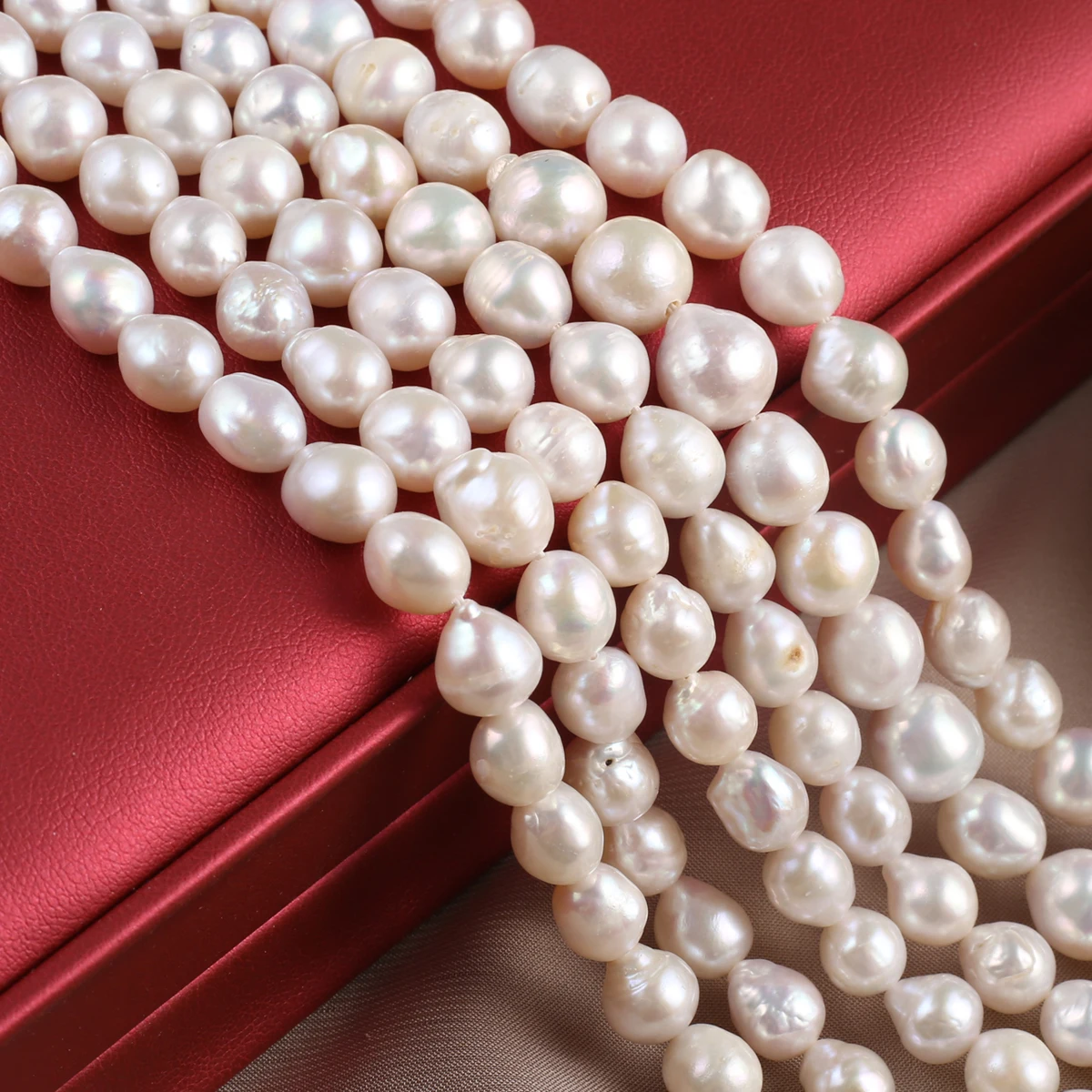 Natural Freshwater Pearl Water Droplet Shape Beads 8-9mm High Quality Jewelry DIY Making Necklace Bracelet Accessories Gift