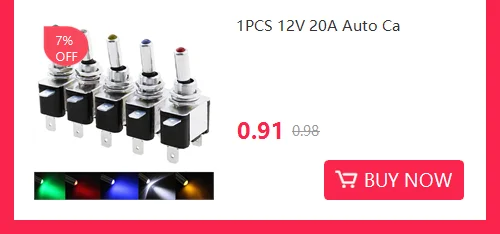 Auto Car Boat Truck Illuminated Led Toggle Switch With Safety Aircraft Flip Up Cover Guard Red Blue Green Yellow White 12V20A