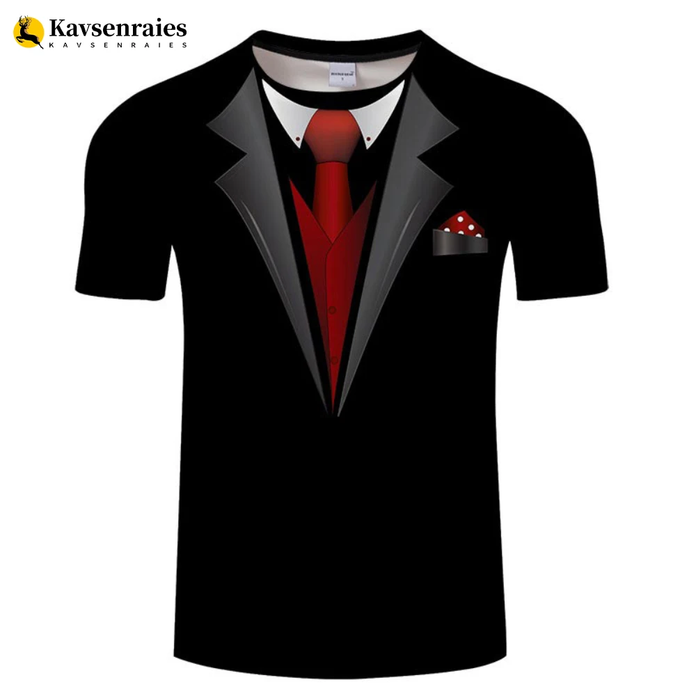 

Tuxedo Retro Tie Suit 3D Printed T-shirt Bow Tie Pattern T Shirt Men Women Fashion Casual Short Sleeve Funny Fake Suit Tshirt
