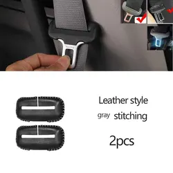 Leather Car Seat Belt Buckle Protector - Anti - Scratch Safety Cover (2pcs)
