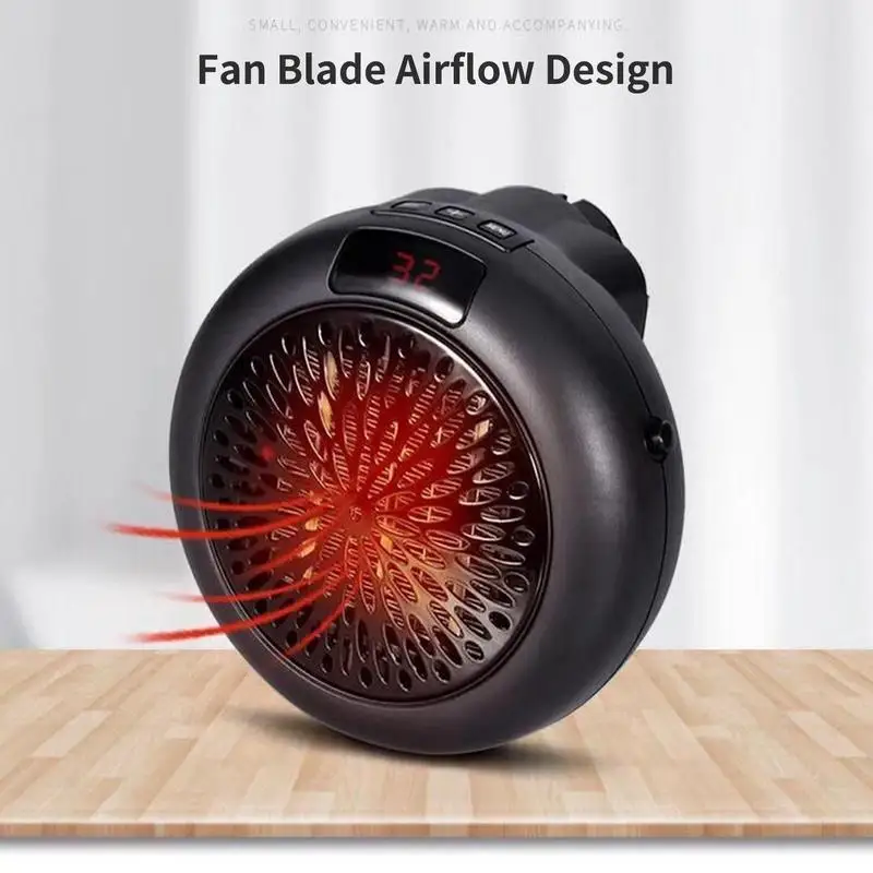 Home Plug In Cordless Space Heater Portable Electric Air Heater 400W Fast Heating Warm Fan Desktop for Winter Household Bathroom