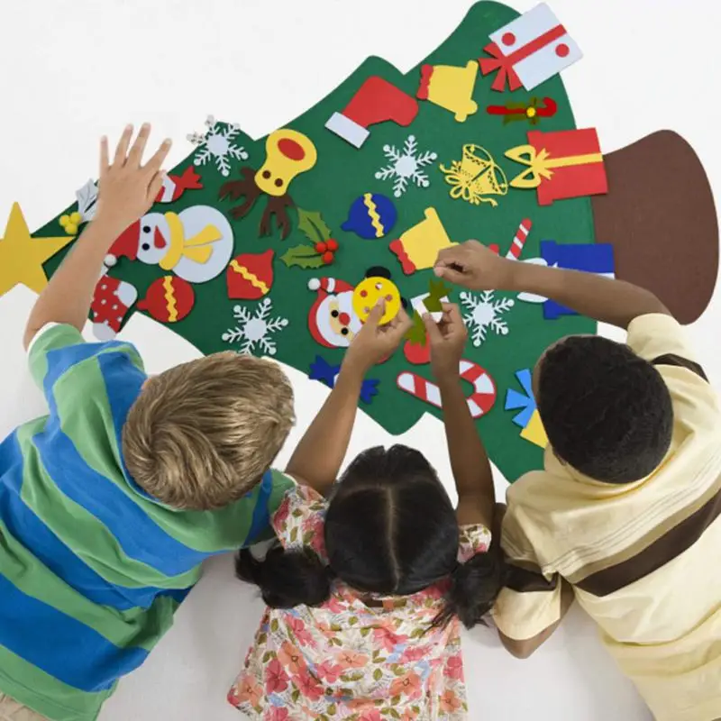 Tanio 1PC Kids DIY Felt Christmas Tree Toys Christmas Decorations sklep