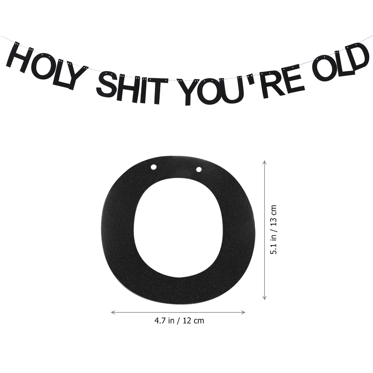 홀리 유어 올드 배너 장식 걸이식 배너, 화환 생일 파티 용품, 홀리 유어 올드 생일 파티 꽃