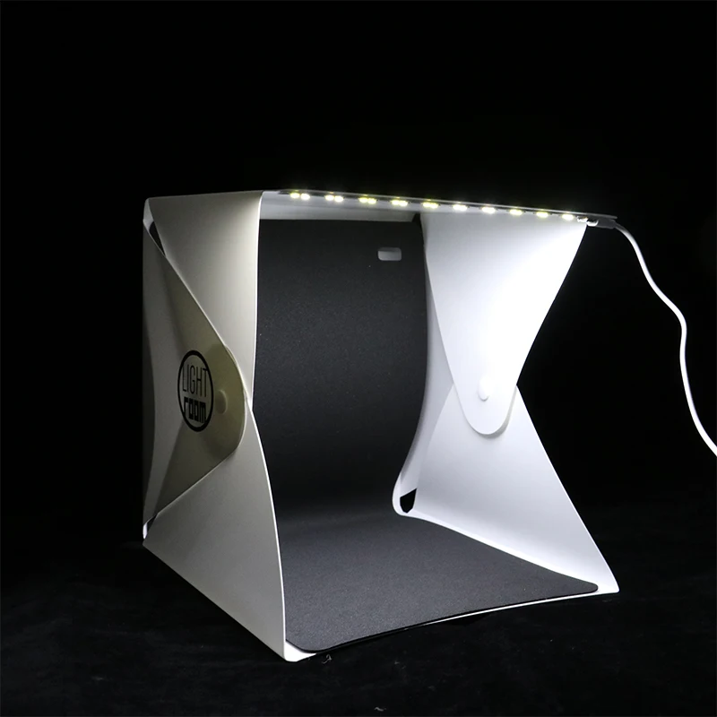 2 Background LED Folding Lightbox Portable Photography Photo Studio Softbox Brightness Light Box DSLR SLR Creative Mini Studio